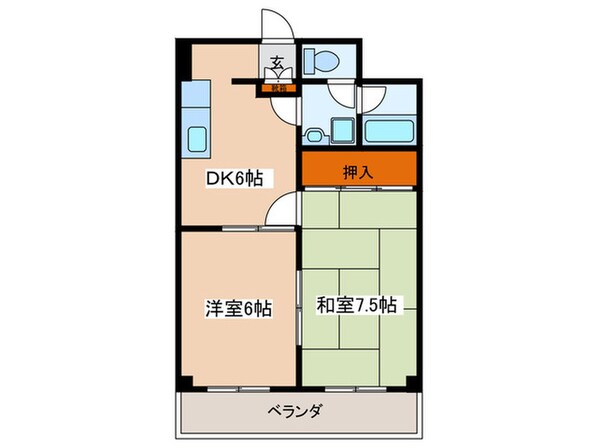 八幡ビルの物件間取画像